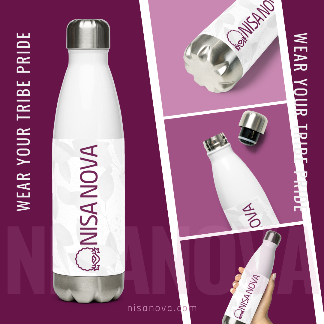 NisaNova Purple Stainless Steel Water Bottle