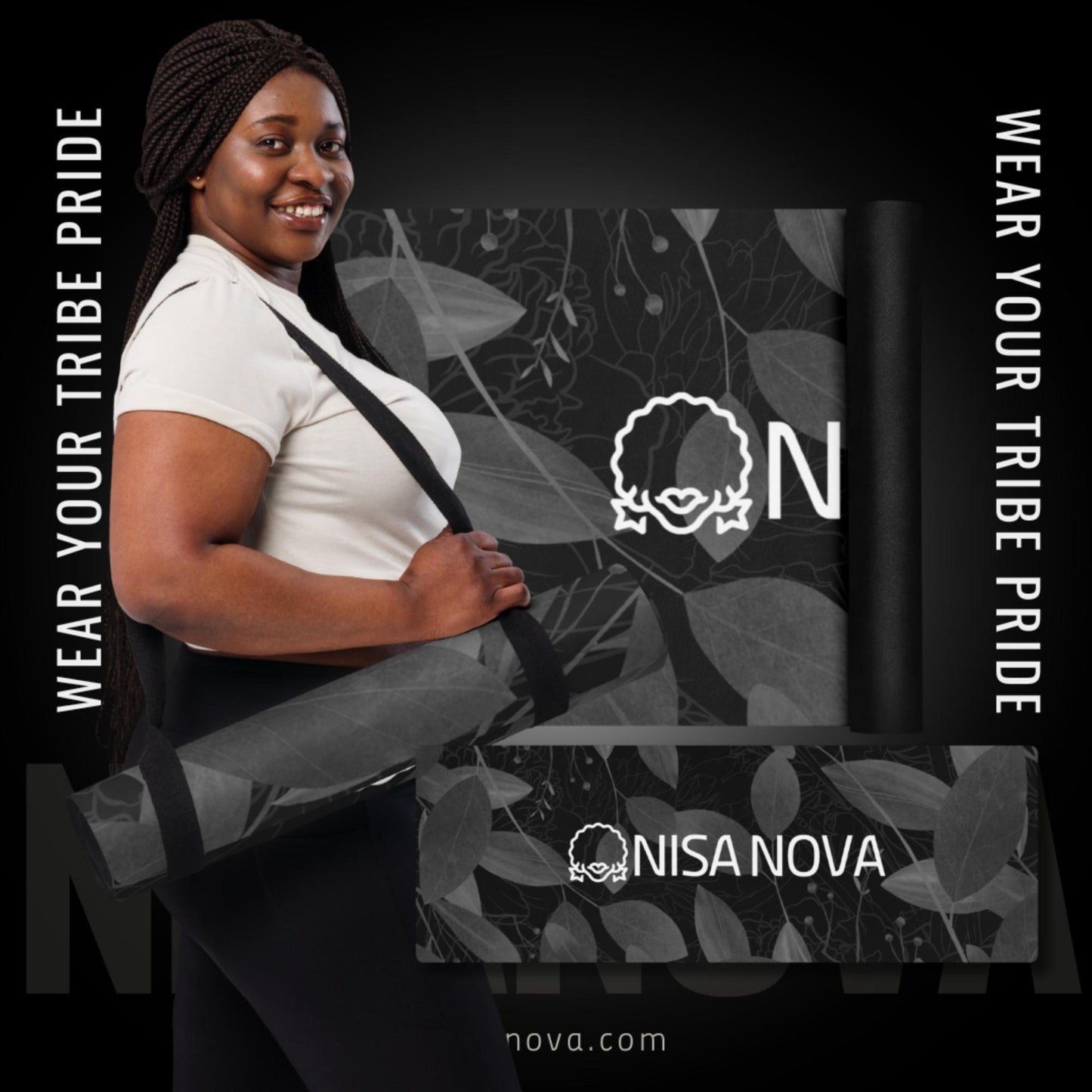 NisaNova Black Yoga mat