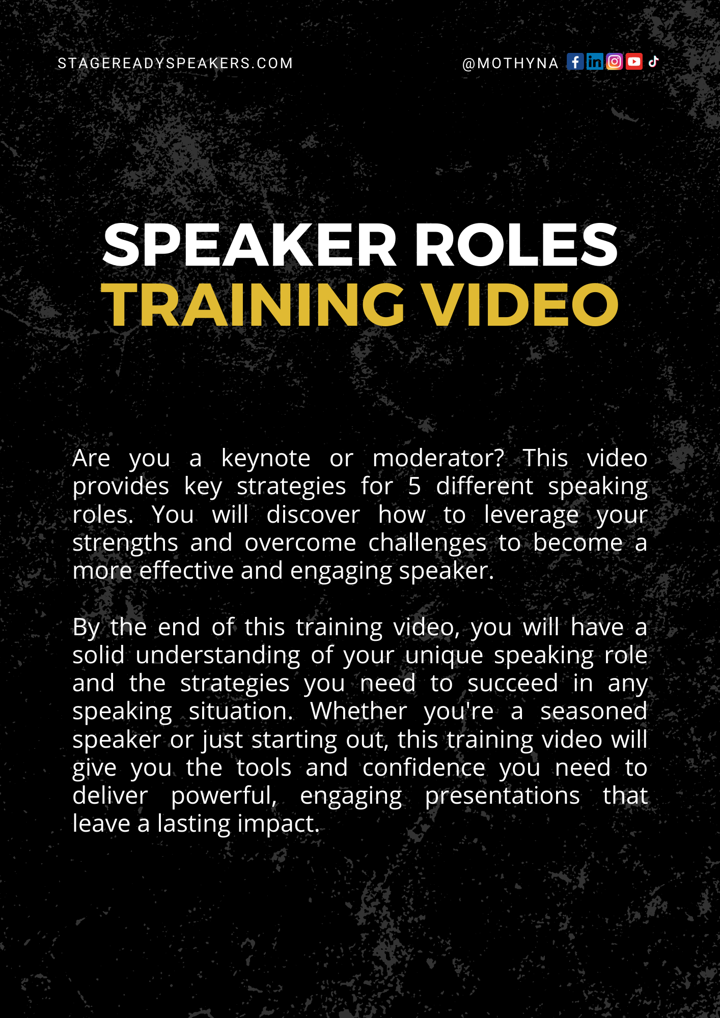 Speaker Roles Training Video